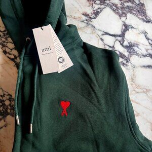 NEW W TAGS AMI Green Hoodie